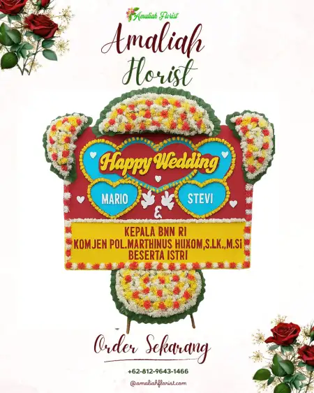 Papan Bunga Pernikahan Rowobelang